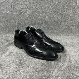 E J Samuel SH38 Mens Size 10 Black Patent Leather Professional Dress Shoes New